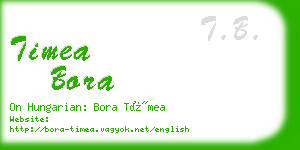 timea bora business card